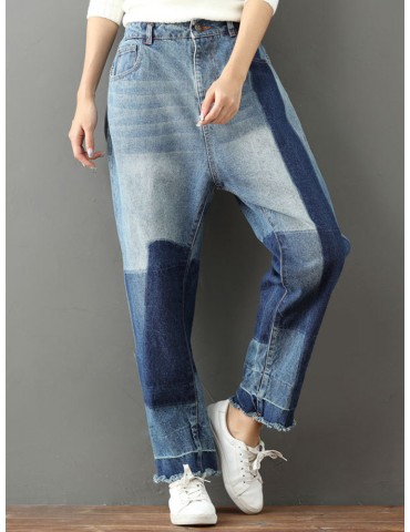 Casual Loose Ankle-length Women Jeans